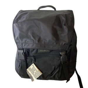 NWT Eddie Bauer Sleek Black Laptop Backpack With Multiple Compartments